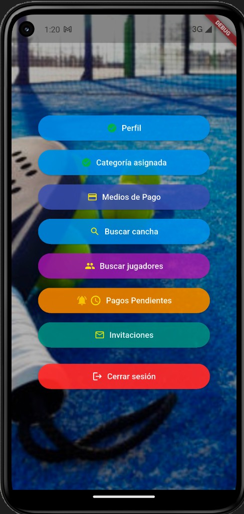 Menú principal de Padrix